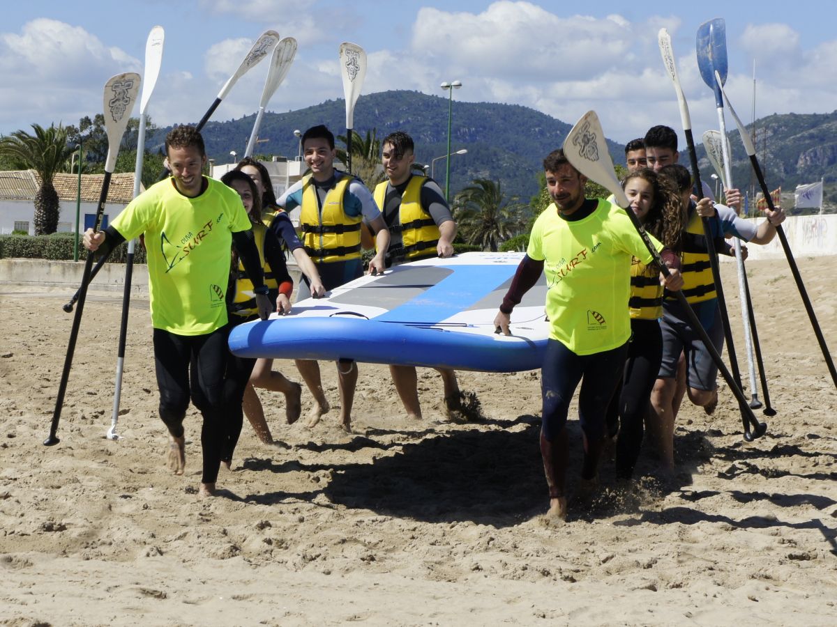 Paddle surf en la orilla